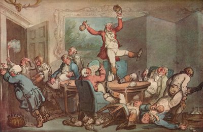 La cena de caza, c1780-1825 de Thomas Rowlandson