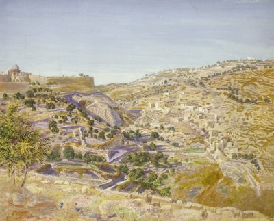 Vista de Jerusalén, 1854 de Thomas Seddon