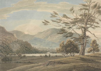 Paisaje: Árboles, lagos y montañas, Distrito de los Lagos de Thomas Sunderland