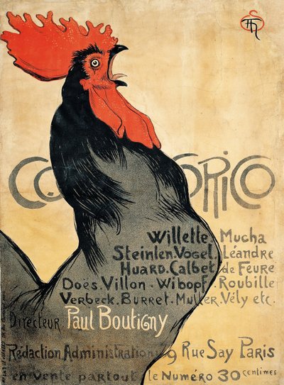 Póster Cocorico de Théophile Alexandre Steinlen