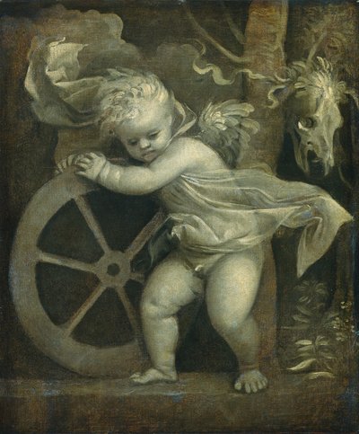 Cupido con la rueda del tiempo de Titian