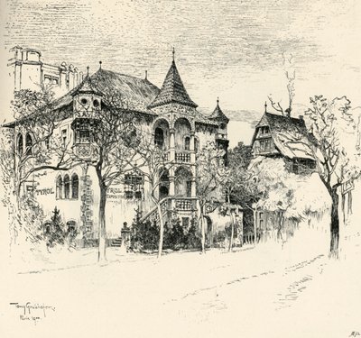 Chateau Tyrolen por Tony Grubhofer, 1900 de Tony Grubhofer