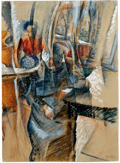 Interior con dos figuras femeninas, 1916 de Umberto Boccioni