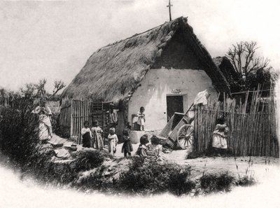 Una choza sudamericana, c. 1900s de Unbekannt