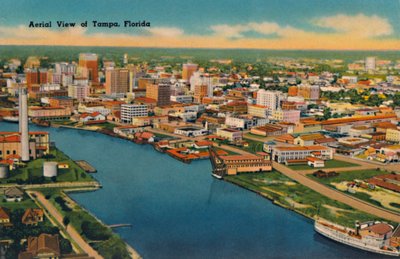 Vista aérea de Tampa, Florida, c. 1940s de Unbekannt