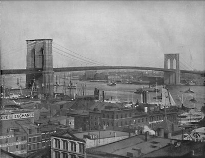 Puente de Brooklyn, Nueva York, c1897 de Unbekannt