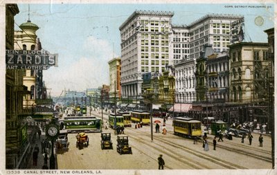 Calle Canal, Nueva Orleans, EE.UU., c1912 de Unbekannt