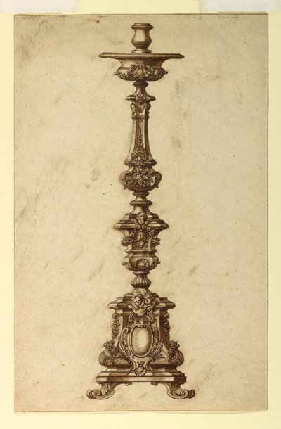 Diseño para un candelabro de plata de Unbekannt