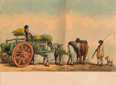 Trabajadores agrícolas y carro, 1797 de Unbekannt