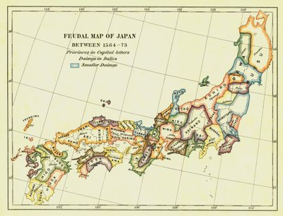 Mapa feudal de Japón entre 1564-73, 1903 de Unbekannt