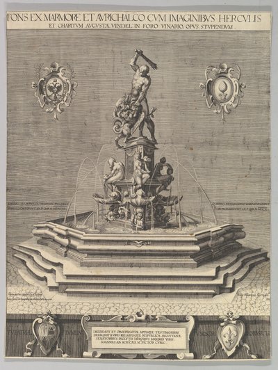 Fuente de Hércules en Augsburgo, copia, 1602 de Unbekannt