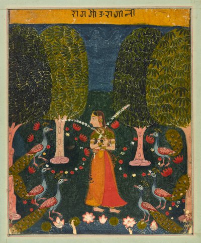 Gauri Ragini, folio de un Ragamala de Unbekannt