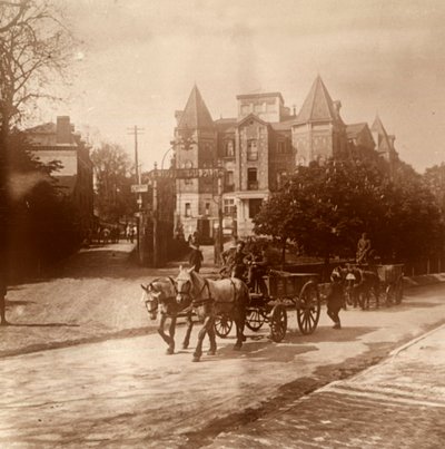 Ambulancia tirada por caballos, Bélgica, c1914-c1918 de Unbekannt