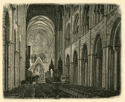 Interior de la Catedral de Chichester, Mirando al Este, 1898 de Unbekannt