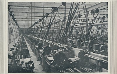 Interior de la fábrica de algodón, 1910 de Unbekannt