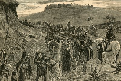 Israelitas yendo al cautiverio, 1890 de Unbekannt