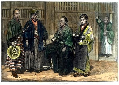 Oficiales escolta japoneses, 1874 de Unbekannt