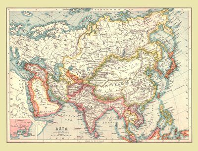 Mapa de Asia, 1902 de Unbekannt