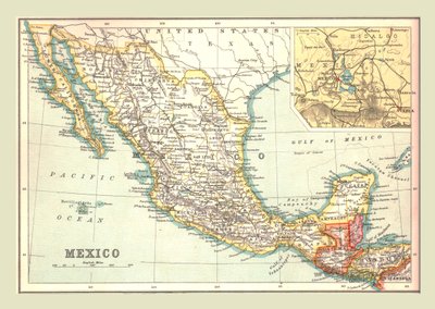 Mapa de México, 1902 de Unbekannt