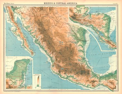 Mapa de México y Centroamérica de Unbekannt