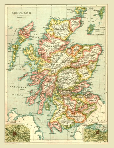 Mapa de Escocia de Unbekannt