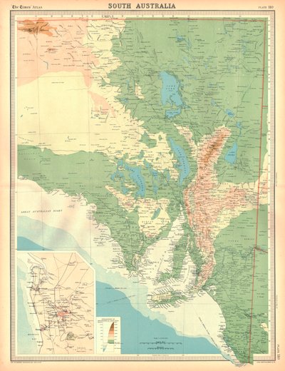 Mapa de Australia del Sur de Unbekannt