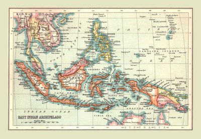 Mapa del Archipiélago de las Indias Orientales, 1902 de Unbekannt