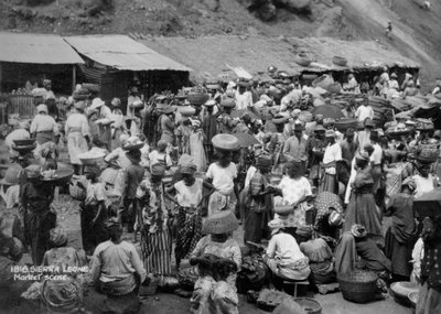 Escena de mercado, Sierra Leona, siglo XX de Unbekannt