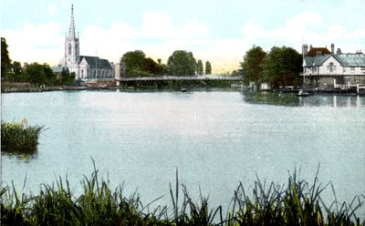 Puente y iglesia de Marlow, Buckinghamshire, siglo XX de Unbekannt