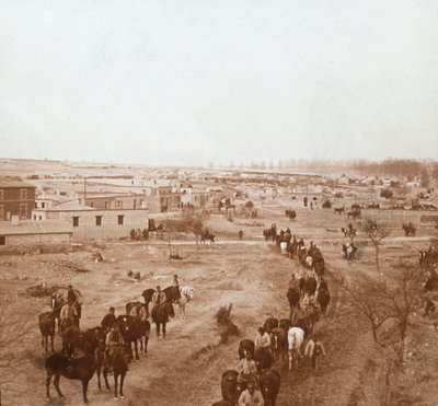 Soldados montados, Somme-Tourbe, norte de Francia, c1914-c1918 de Unbekannt