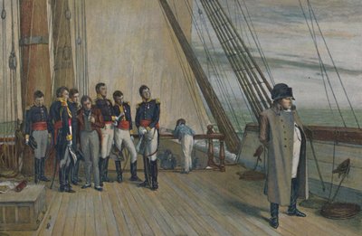 Napoleón a bordo del H.M.S. Bellerophon, julio de 1815, 1896 de Unbekannt