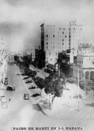 Paseo de Martí en La Habana, 1920s de Unbekannt