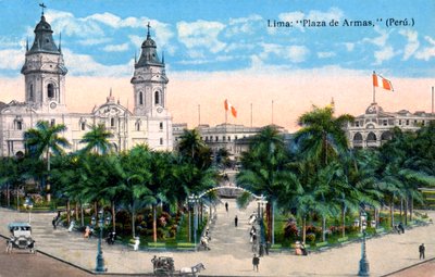 Plaza de Armas, Lima, Perú, principios del siglo XX de Unbekannt