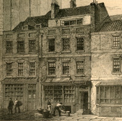 Casa de Popes, Plough Court, Lombard Street 1860, 1897 de Unbekannt