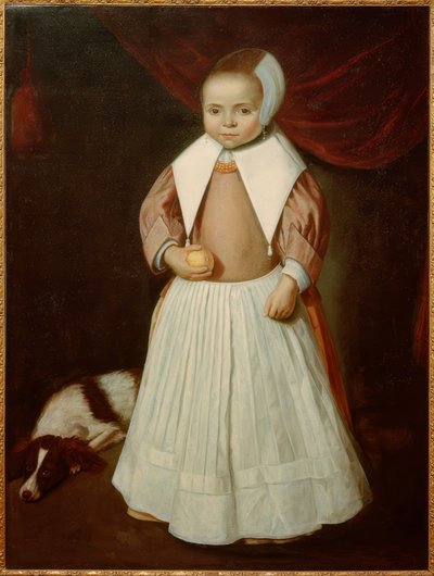 Retrato de una niña con un limón de Unbekannt