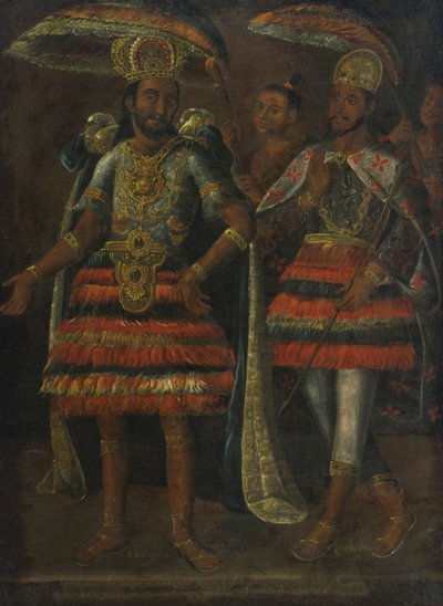 Retrato de Moctezuma y Cuauhtémoc, siglo XVII de Unbekannt