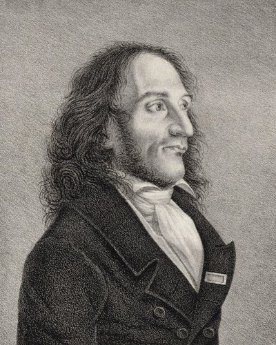 Retrato de Niccolò Paganini 1782-1840, c. 1830 de Unbekannt