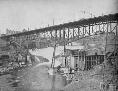 Cataratas de Spokane, Washington, c1897 de Unbekannt