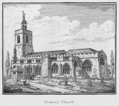 Iglesia de Stepney, c. 1792 de Unbekannt