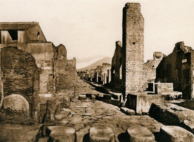 Strada Stabiana, Pompeya, Italia, c1900s de Unbekannt