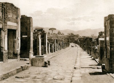 Strada dell Abbondanza, Pompeya, Italia, c. 1900s de Unbekannt