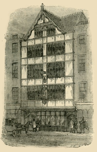 Fachada de la calle de Crosby Hall, c1872 de Unbekannt