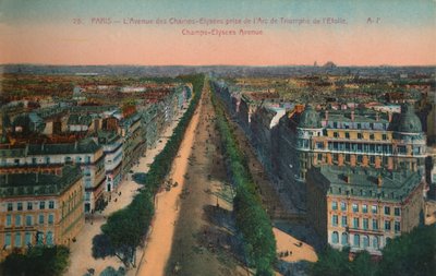 La Avenida de los Campos Elíseos, París, c1920 de Unbekannt