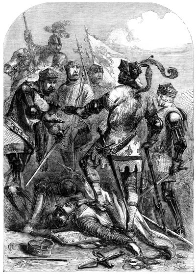 La batalla de Poitiers, 19 de septiembre de 1356 de Unbekannt