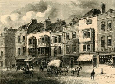 El Borough, High Street, en 1825, c. 1878 de Unbekannt