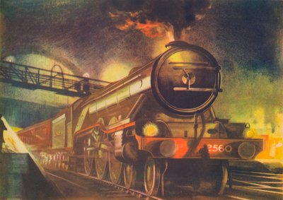 El Night Scotsman, L.N.E.R., saliendo de Kings Cross, 1940 de Unbekannt