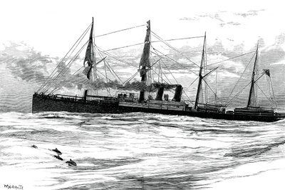 El barco de vapor Orient de la Compañía de Navegación a Vapor del Oriente, c. 1880 de Unbekannt