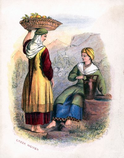 Dos mujeres griegas, c1809 de Unbekannt