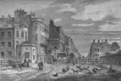 Tyburn Turnpike, Westminster, Londres, 1820 1878 de Unbekannt