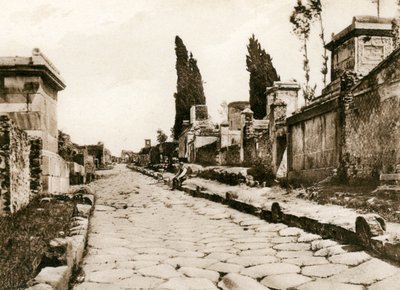 Via delle Tombe, Pompeya, Italia, c. 1900s de Unbekannt